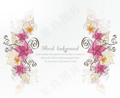 花在春天的花朵矢量插图 花在春天的花朵矢量插图