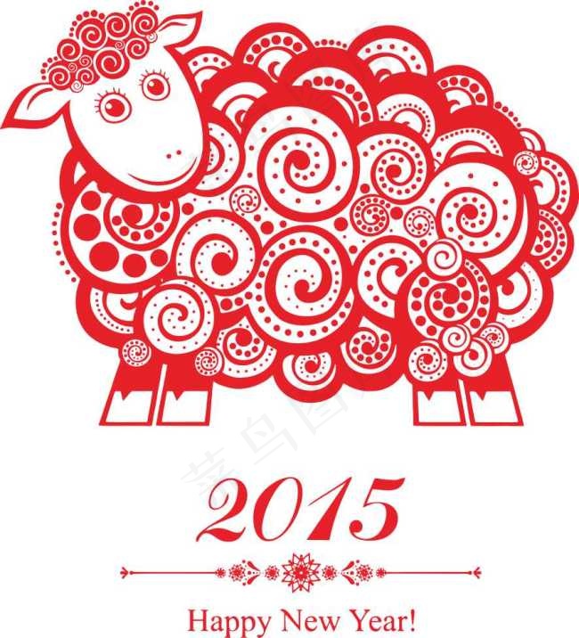 2015羊年cdr矢量模版下载