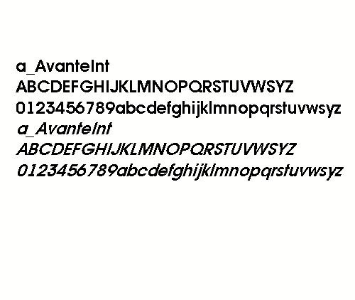 a_AvanteInt 英文字体下...