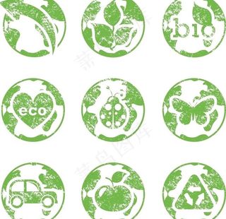 eco主题图标矢量素材图片