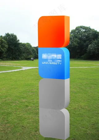 科技感立地式导视牌设计