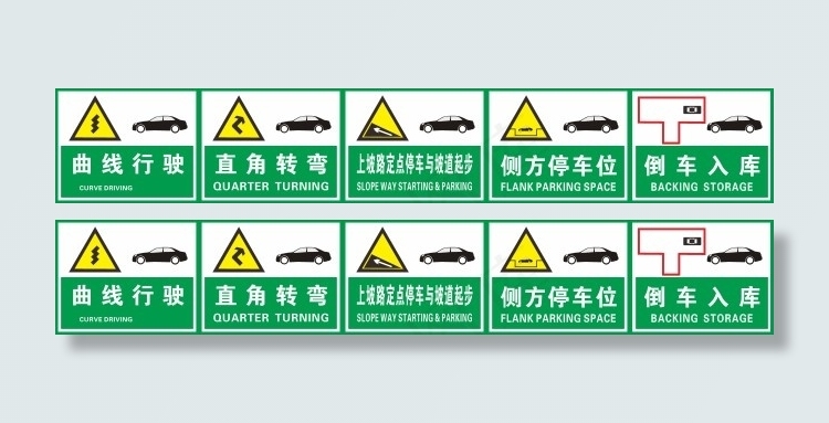 交通安全标识牌cdr矢量模版下载