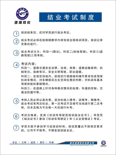 结业考试制度cdr矢量模版下载
