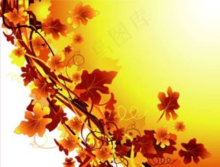 一款色彩运用极佳的藤蔓植物矢量素材