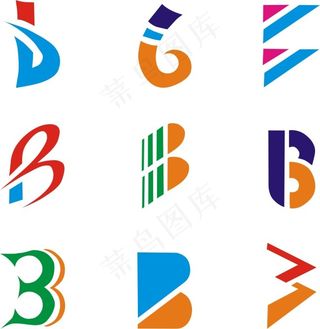 B字母LOGO素材