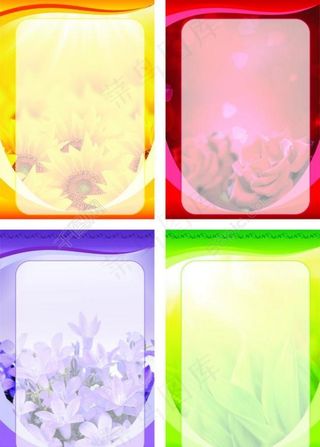 鲜花展板背景图片