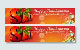 感恩节促销 横幅图片
