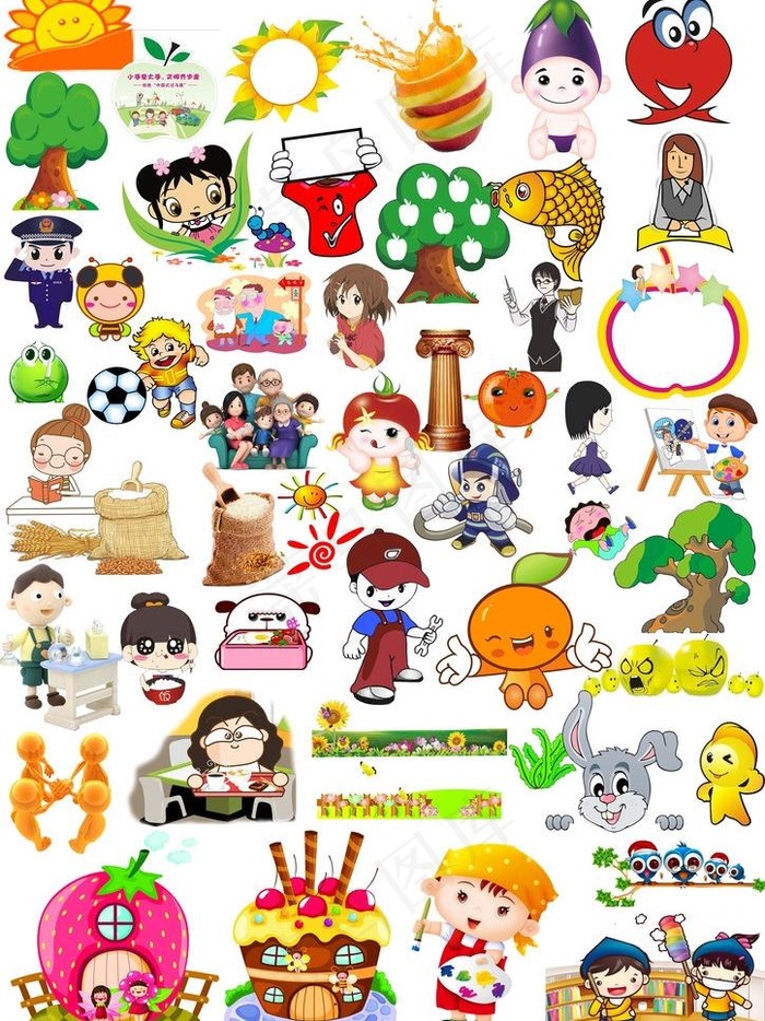 宣传栏展板插画集