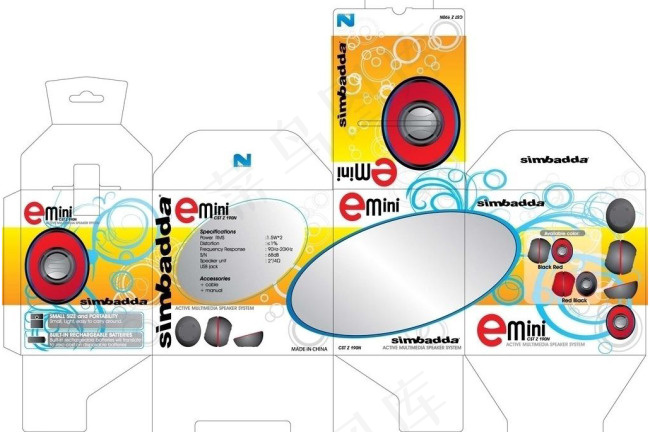 音响包装图片模板下载cdr矢量模版下载