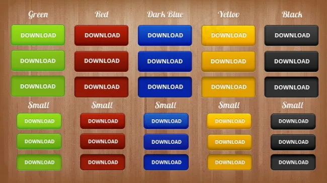 网页界面按钮psd模版下载