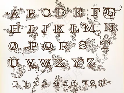 花纹字母图片