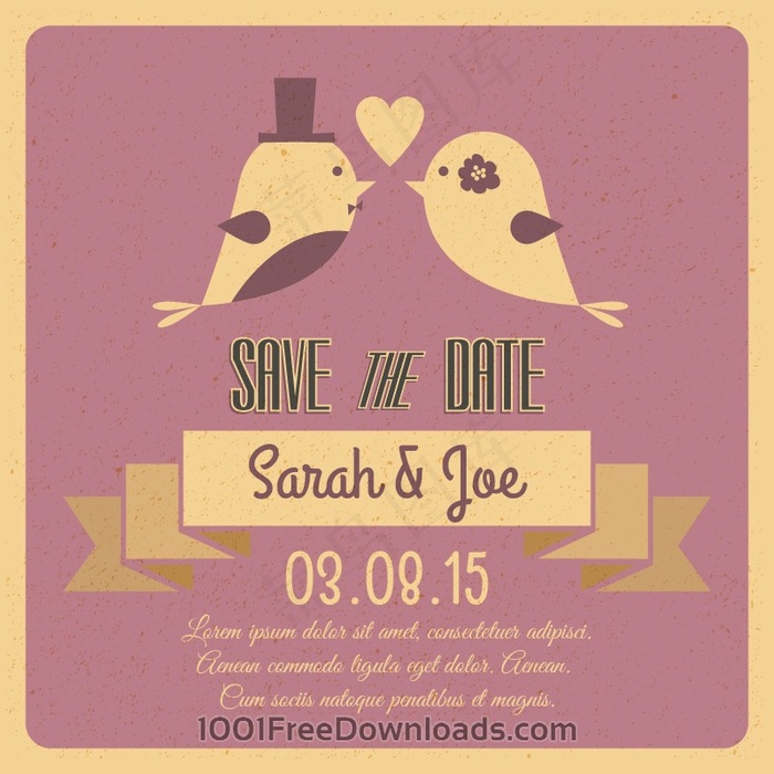 婚礼插画矢量图