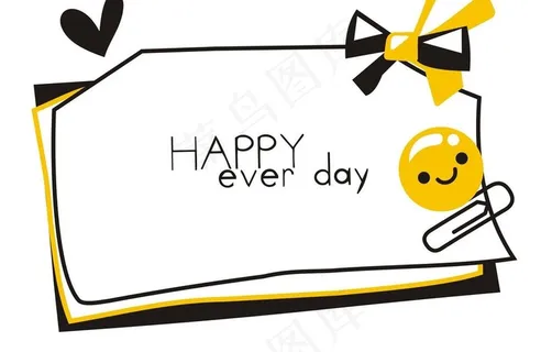 便利贴边框矢量图图片