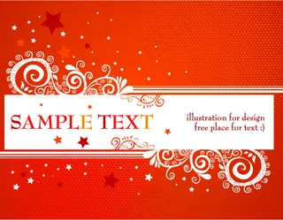 花纹装饰红色背景矢量素材