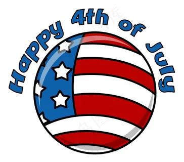 快乐第四七月圆形图标