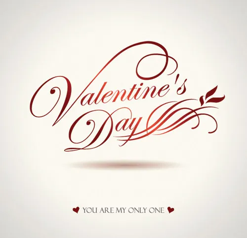 情人节艺术字5eps,ai矢量模版下载