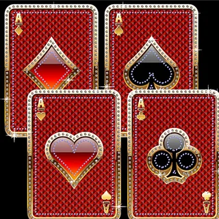 豪华金属质感扑克牌图片