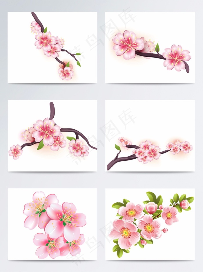 唯美矢量春季桃花