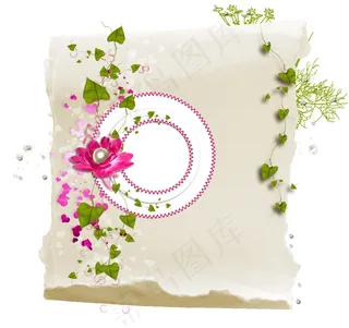 花朵花纹花藤相框背景图片