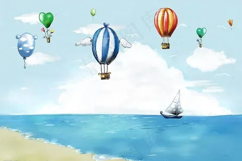 {夏之爽}《背景素材.儿童模板.海边.气球.夏天素材》8图片 {夏之爽}《背景素材.儿童模板.海边.气球.夏天素材》8图片