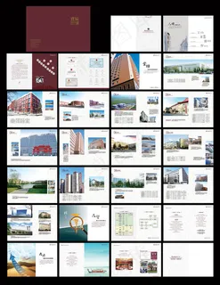 时尚建筑画册矢量素材