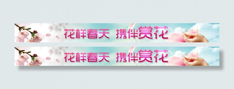 赏花banner 春天 赏花psd模版下载