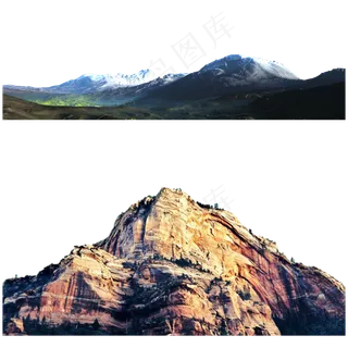 巍峨的山脉免抠png透明图层素材