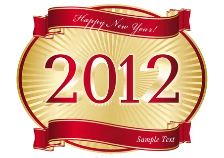 2012新年快乐标签矢量素材 2012新年快乐标签矢量素材