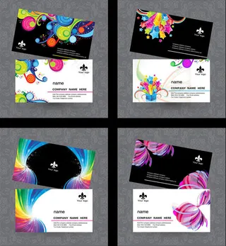 梦幻潮流名片设计PSD素材