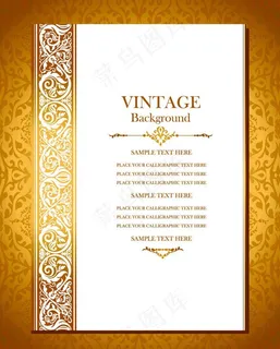金色欧式花纹图片