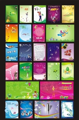 25款清爽背景与展板素材