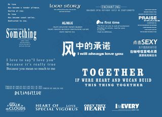 婚纱相册字体设计