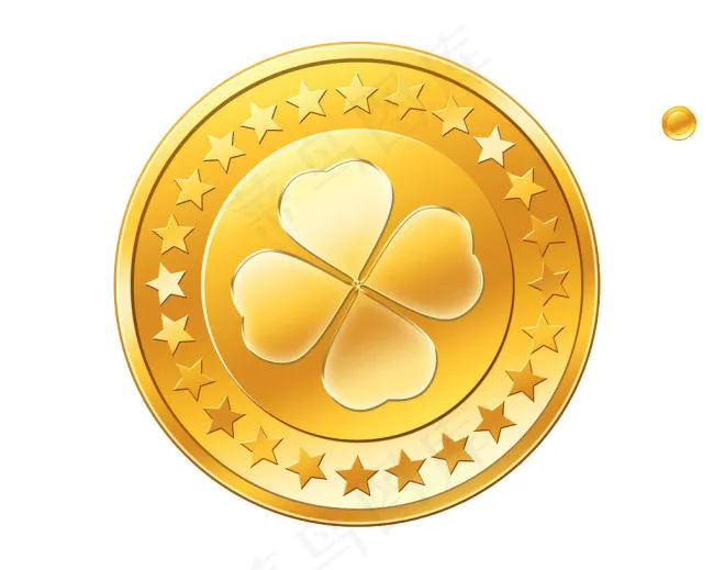 幸运草金币psd模版下载