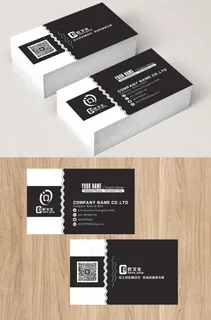 创意简洁精致黑白名片