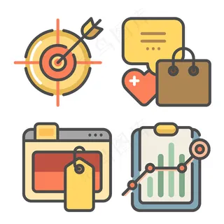 商务扁平icon图标