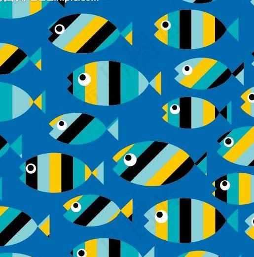 卡通鱼矢量素材图片