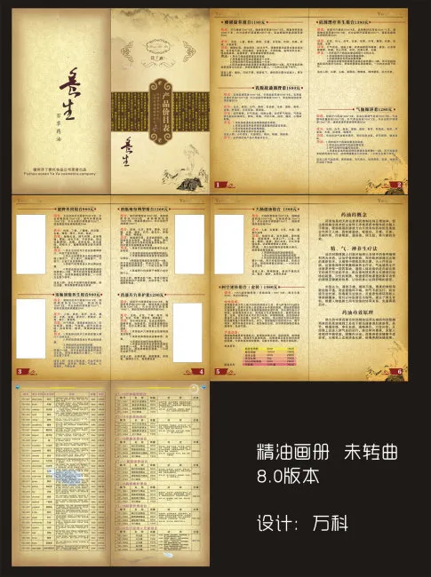 精油画册cdr矢量模版下载