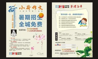 小荷作文宣传单图片