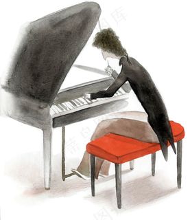 钢琴彩绘