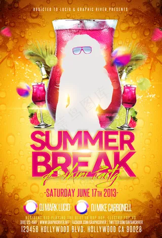 夏季派对 海报设计图片