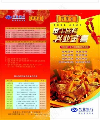 兴业银行二折页设计素材cdr