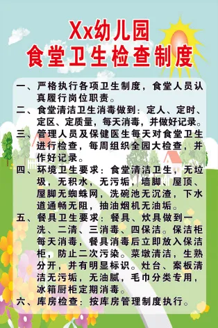食堂卫生检查制度cdr矢量模版下载
