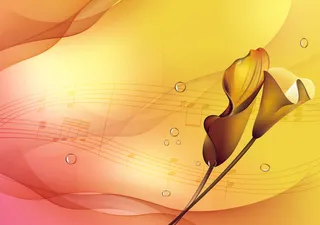 音符马蹄莲梦幻浪漫时尚移门