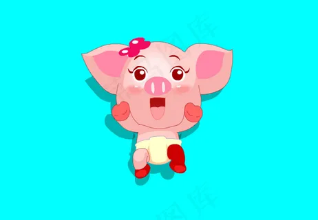 可爱的猪小姐透明flash 可爱的猪小姐透明flash