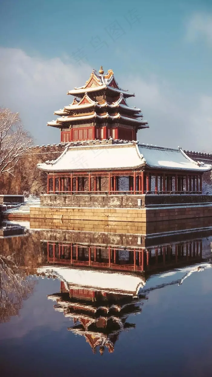 城墙雪景高清摄影图片