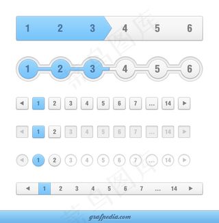 界面页码元素PSD素材