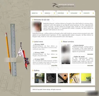 室内装修设计公司网页模板