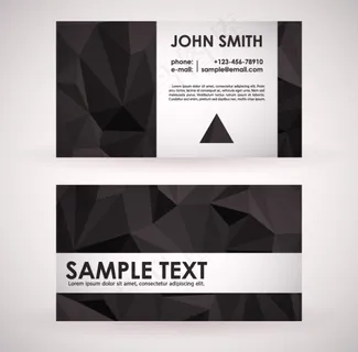 黑色冰晶装饰名片矢量素材