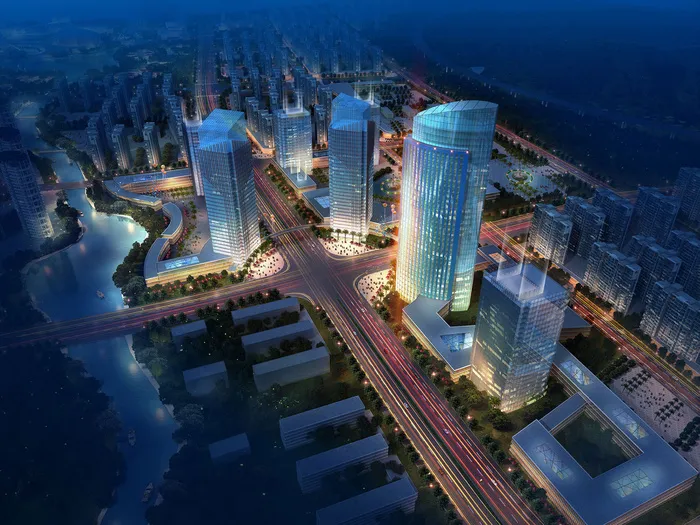 宁德湾塢镇规划效果图2