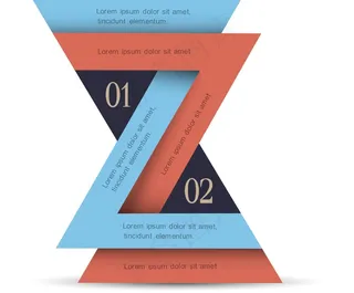 三角形的垂直最小信息图形设计